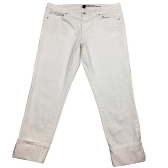 Gap women's white cropped girlfriend denim jeans size 30 - Picture 1 of 5
